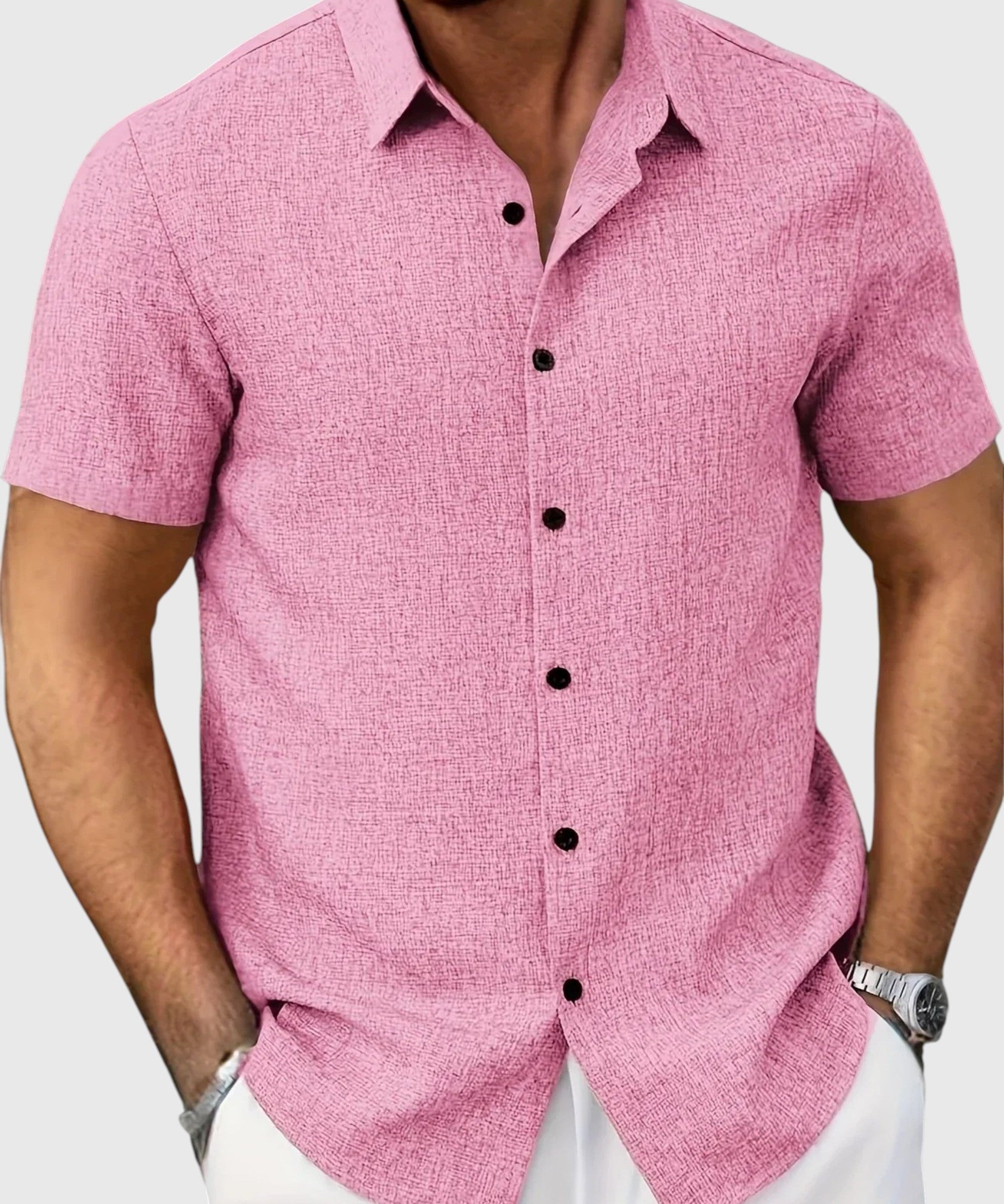 Juan | Camisa ligera de manga corta en mezcla de lino