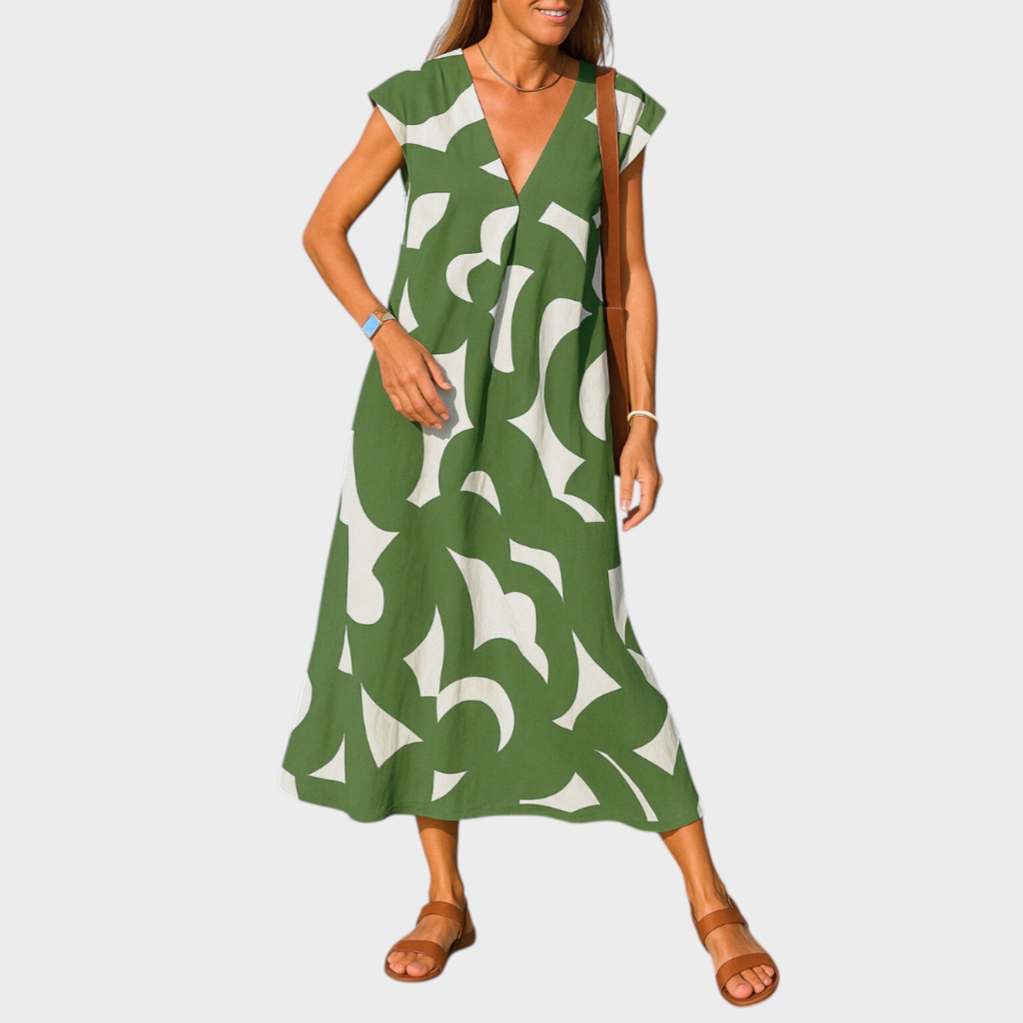 ROSA | VESTIDO FLUIDO CON ESCOTE EN V