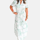 ALEJANDRA | VESTIDO LARGO CLÁSICO CON ESTAMPADO TOILE