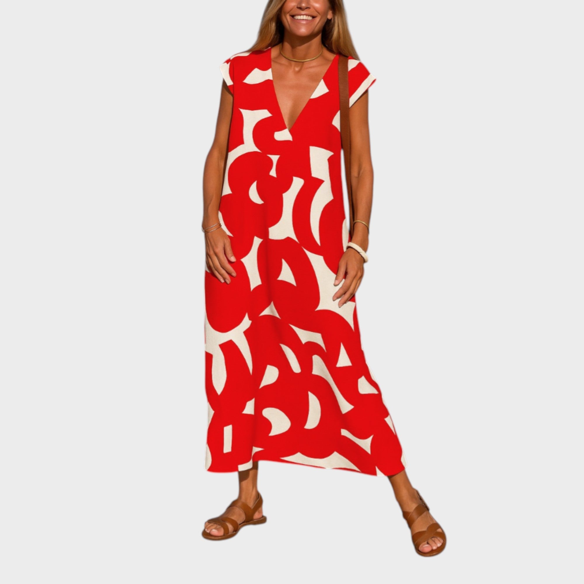 ROSA | VESTIDO FLUIDO CON ESCOTE EN V