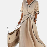 CARLOTA | VESTIDO DE LINO CON DETALLE DRAPEADO