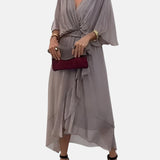 LETICIA | VESTIDO MIDI CON CINTURA DE LAZO