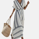 AMALIA | VESTIDO LARGO ELEGANTE CON CUELLO CRUZADO