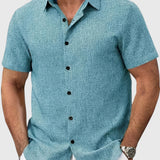 Juan | Camisa ligera de manga corta en mezcla de lino