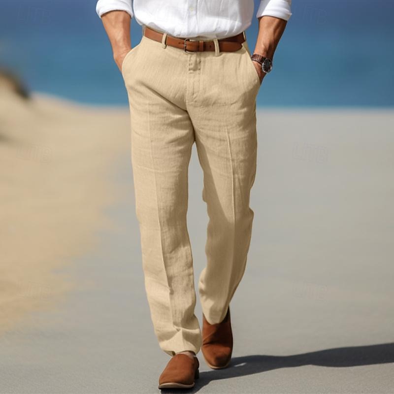 Pantalón de Lino Elegante para Hombre Confort Respirante y Estilo Sofisticado Todo el Día